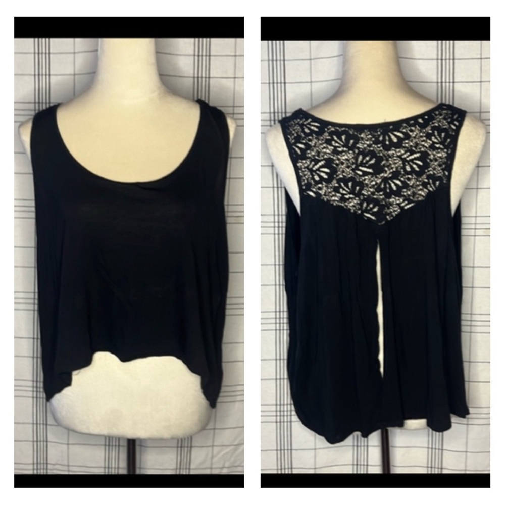 Lace and slit Tank Top
